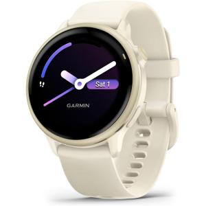 imageGarmin vvoactive 6 Health and Fitness GPS Smartwatch AMOLED Display Up to 11 Days of Battery Lunar Gold with Bone BandLunar Gold with Bone band