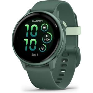 imageGarmin vvoactive 6 Health and Fitness GPS Smartwatch AMOLED Display Up to 11 Days of Battery Lunar Gold with Bone BandMetallic Jasper Green with Jasper Green band