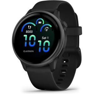 imageGarmin vvoactive 6 Health and Fitness GPS Smartwatch AMOLED Display Up to 11 Days of Battery Lunar Gold with Bone BandSlate with Black band