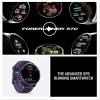 imageGarmin Forerunner 570 42mm Advanced GPS Running and Triathlon Smartwatch AMOLED Display Training and Recovery Features Raspberry Aluminum with Translucent BoneMango BandIndigo Purple