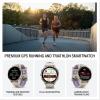 imageGarmin Forerunner 970 Premium GPS Running and Triathlon Smartwatch AMOLED Display Builtin LED Flashlight Carbon Gray DLC Titanium with Black Case and BlackTranslucent Whitestone BandPurple