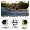 imageGarmin Forerunner 970 Premium GPS Running and Triathlon Smartwatch AMOLED Display Builtin LED Flashlight Carbon Gray DLC Titanium with Black Case and BlackTranslucent Whitestone BandWhite