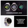 imageGarmin Forerunner 970 Premium GPS Running and Triathlon Smartwatch AMOLED Display Builtin LED Flashlight Carbon Gray DLC Titanium with Black Case and BlackTranslucent Whitestone BandPurple