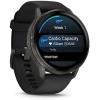 imageGarmin Venu 4 45mm Advanced Health and Fitness GPS Smartwatch Bright and Colorful Display Builtin Flashlight 12 Days of Battery Life Slate with Black Silicone BandSlate