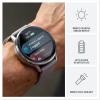 imageGarmin Venu 4 45mm Advanced Health and Fitness GPS Smartwatch Bright and Colorful Display Builtin Flashlight 12 Days of Battery Life Slate with Black Silicone BandSilver Gray