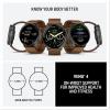 imageGarmin Venu 4 45mm Advanced Health and Fitness GPS Smartwatch Bright and Colorful Display Builtin Flashlight 12 Days of Battery Life Slate with Black Silicone BandBlack and Brown