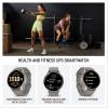 imageGarmin Venu 4 45mm Advanced Health and Fitness GPS Smartwatch Bright and Colorful Display Builtin Flashlight 12 Days of Battery Life Slate with Black Silicone BandSilver Gray