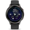 imageGarmin Venu 4 45mm Advanced Health and Fitness GPS Smartwatch Bright and Colorful Display Builtin Flashlight 12 Days of Battery Life Slate with Black Silicone BandSlate and Black