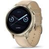 imageGarmin Venu 4 45mm Advanced Health and Fitness GPS Smartwatch Bright and Colorful Display Builtin Flashlight 12 Days of Battery Life Slate with Black Silicone BandLunar Gold and Light Sand