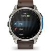imageGarmin D2 Mach 2 47mm Touchscreen Aviator Smartwatch with GPS Moving Map Aviation Weather Health and Wellness Features Flashlight and More Oxford Brown Leather Band
