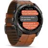 image:imageGarmin D2 Mach 2 Pro 51mm Smartwatch with GPS Advanced Flight Maps Builtin MicrophoneSpeaker for Calls and Texts Carbon Gray DLC Titanium with Chestnut Leather Band and Black Silicone Band