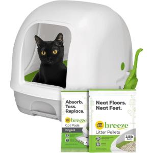imagePurina Tidy Cats Hooded Litter Box System BREEZE Hooded System Starter Kit Litter Box Pellets ampamp Pads