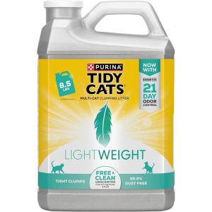 imagePurina Tidy Cats Low Dust Clumping Cat Litter Odor Control LightWeight Free and Clean Unscented Multi Cat Litter  17 Lb Box85 lb