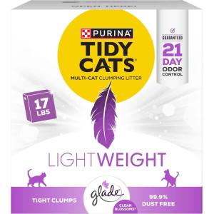 imagePurina Tidy Cats Low Dust Multi Cat Clumping Cat Litter LightWeight Glade Clean Blossoms  17 lb Box
