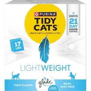 imagePurina Tidy Cats Low Dust Multi Cat Clumping Cat Litter Odor Control Formula LightWeight Glade Clear Springs  17 lb Box