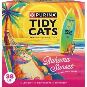 imagePurina Tidy Cats Bahama Sunset Scented Clumping Cat Litter Odor Control Formula  38 lb Box