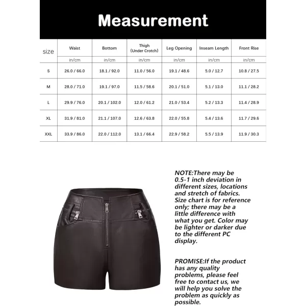 Bellivera Faux Leather Shorts for Women High Waist Stretch Slim Short with Pockets