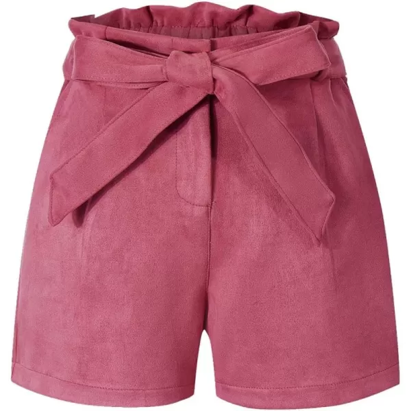 Bellivera Faux Leather Shorts for Women High Waist Stretch Slim Short with Pockets