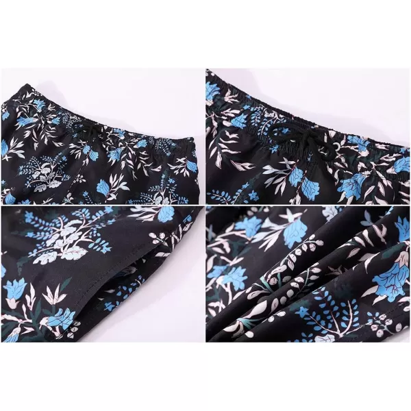 Bellivera Men's Beach Shorts,Printed Short Trunks with Mesh Lining 2 Pockets for Summer