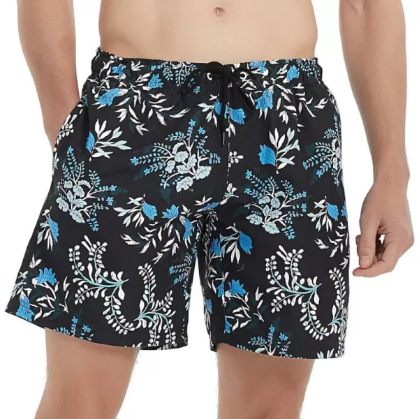 Bellivera Men's Beach Shorts,Printed Short Trunks with Mesh Lining 2 Pockets for Summer