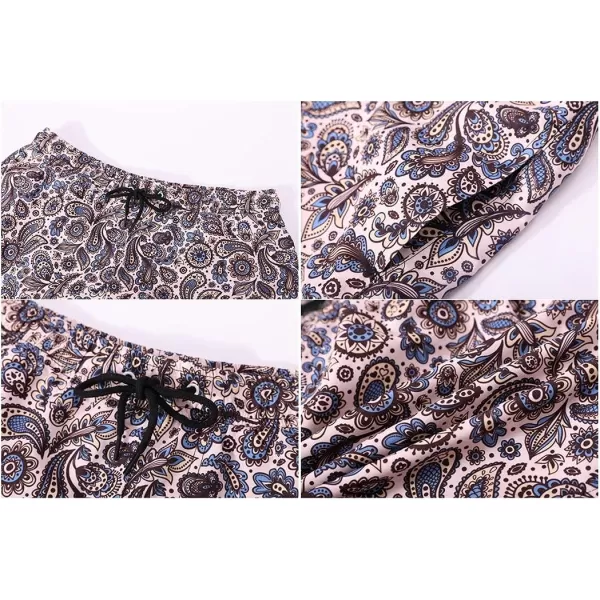 Bellivera Men's Beach Shorts,Printed Short Trunks with Mesh Lining 2 Pockets for Summer