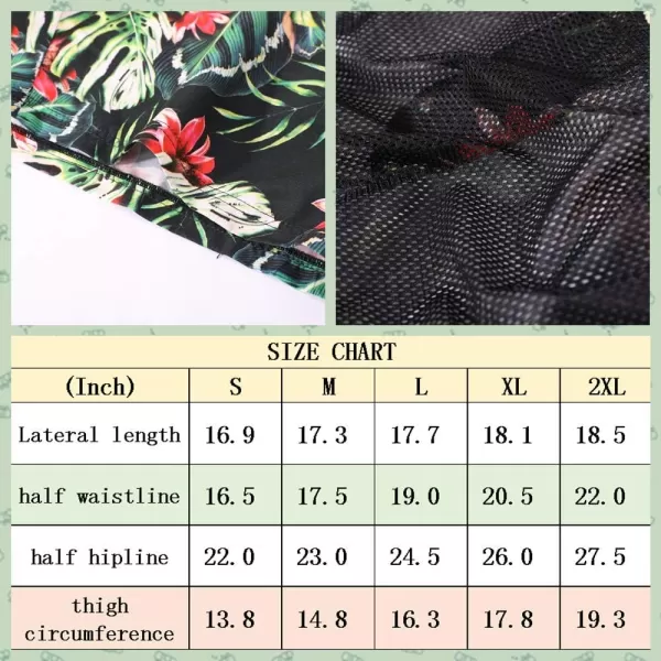 Bellivera Men's Beach Shorts,Printed Short Trunks with Mesh Lining 2 Pockets for Summer