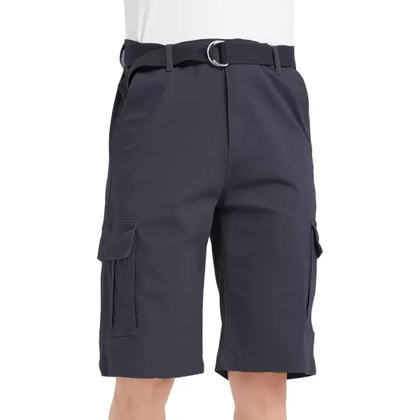 Bellivera Men's Cargo Short Classic Casual Flat Front Relaxed Fit Shorts with Belt