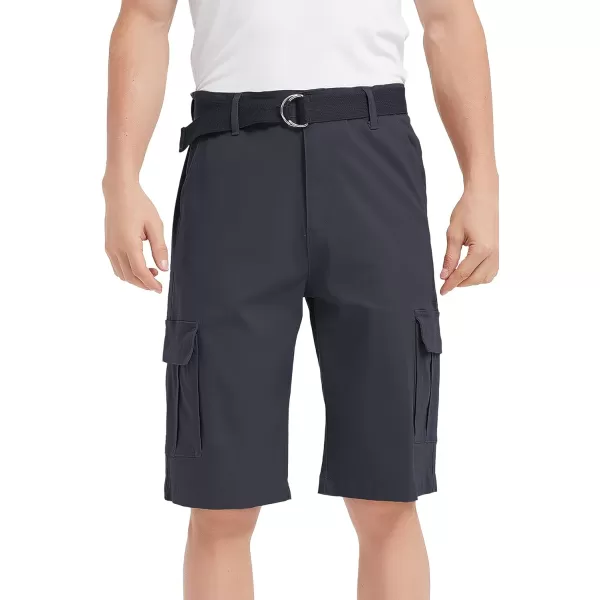 Bellivera Men's Cargo Short Classic Casual Flat Front Relaxed Fit Shorts with Belt