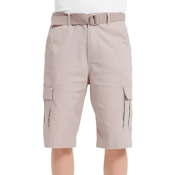 Bellivera Men's Cargo Short Classic Casual Flat Front Relaxed Fit Shorts with Belt