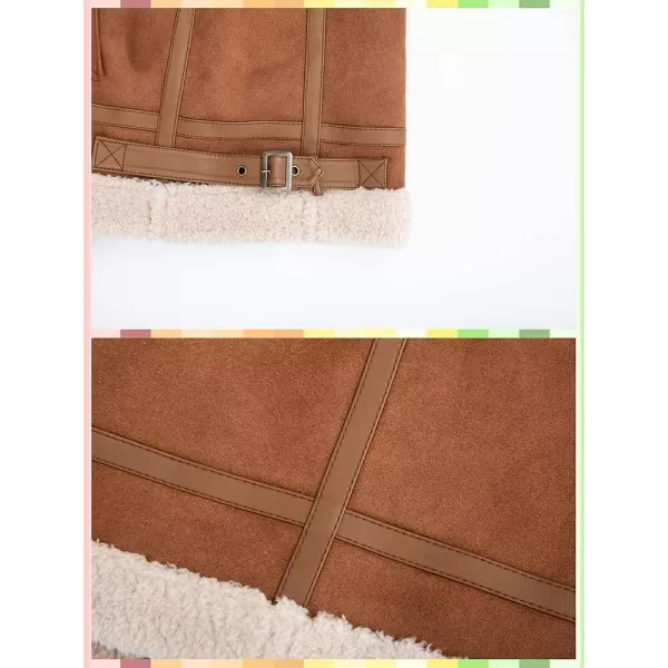 Bellivera Mens Faux Fur Suede Leather Plus Size Coat, Spring and Winter Fashion Thicken Warm Outwear Sherpa Jacket