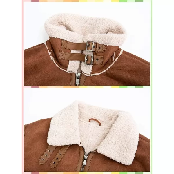 Bellivera Mens Faux Fur Suede Leather Plus Size Coat, Spring and Winter Fashion Thicken Warm Outwear Sherpa Jacket