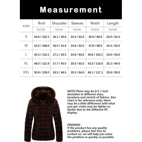 Bellivera Women Double Sided Faux Fur Jacket Spring and Winter Fashion Reversible Hood Puffer Coat with Fur Collar