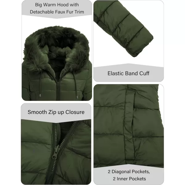 Bellivera Women Double Sided Faux Fur Jacket Spring and Winter Fashion Reversible Hood Puffer Coat with Fur Collar