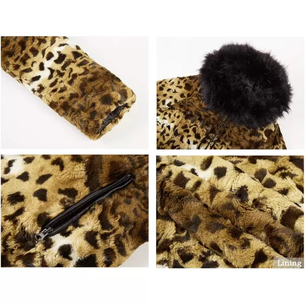Bellivera Women Double Sided Faux Fur Jacket Spring and Winter Fashion Reversible Hood Puffer Coat with Fur Collar