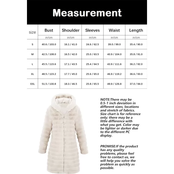 Bellivera Women Faux Fur Coat Long Sleeve Fuzzy Winter Hooded Open Front Jacket with Two Big Hand Pockets