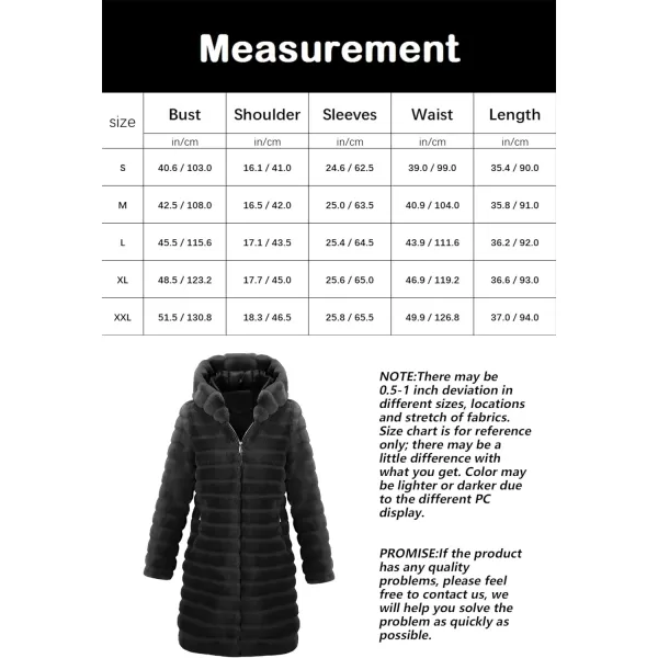 Bellivera Women Faux Fur Coat Long Sleeve Fuzzy Winter Hooded Open Front Jacket with Two Big Hand Pockets