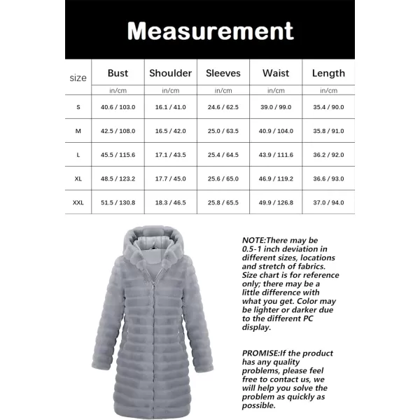 Bellivera Women Faux Fur Coat Long Sleeve Fuzzy Winter Hooded Open Front Jacket with Two Big Hand Pockets