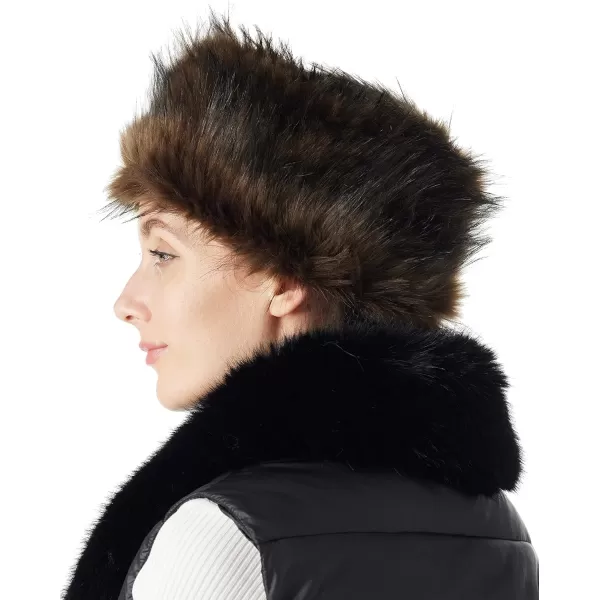 Bellivera Women Faux Fur Hat Russion Cossack Style Winter Soft Warm Wrap Cap