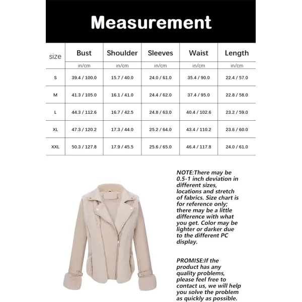 Bellivera Women Faux Fur Leather Jacket Short Warm Motorcycle Biker Coat Furry Outwear
