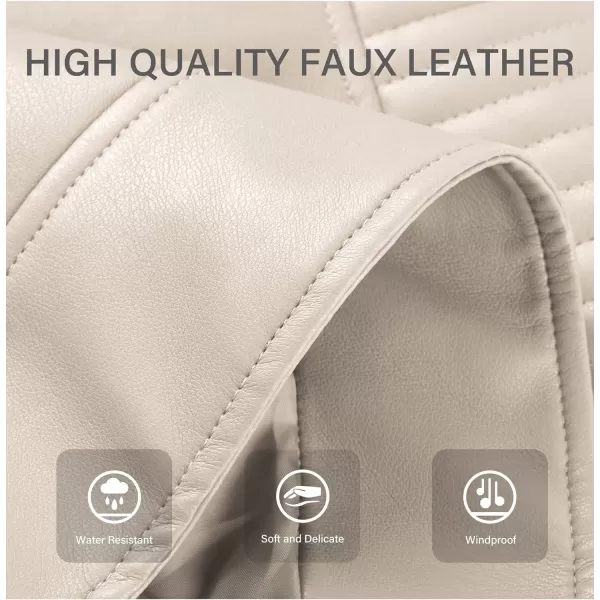 Bellivera Women Faux Leather Casual Jacket, Fall and Spring Fashion Motorcycle Bike Coat