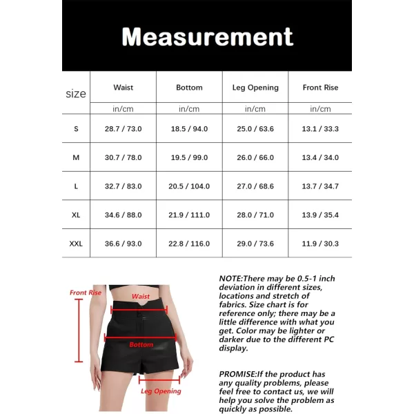 Bellivera Women Faux Leather High Waist Stretchy Winter Motorcycle Shorts