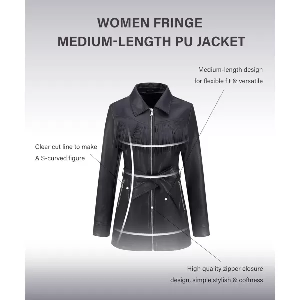 Bellivera Women Faux Leather Jacket Blazer PU Shirt Long Sleeve Oversize Shacket Coat