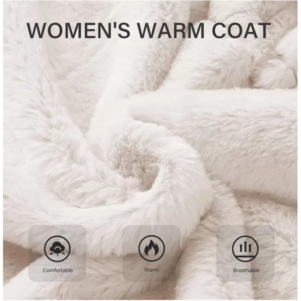 Bellivera Women Fleece Jacket, Spring and Winter Fashion Faux Fur Coat Long Fuzzy Hood Fluffy Sherpa Overcoat