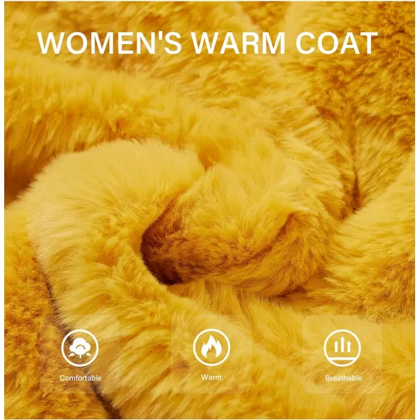 Bellivera Women Fleece Jacket, Spring and Winter Fashion Faux Fur Coat Long Fuzzy Hood Fluffy Sherpa Overcoat