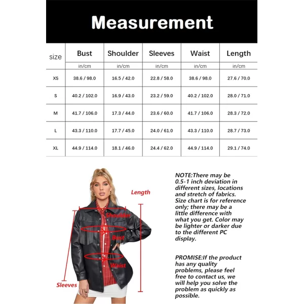 Bellivera Women Fringe Jacket Faux Leather Tassel Crop Coat Motor Biker Belt Long Sleeve Outerwear