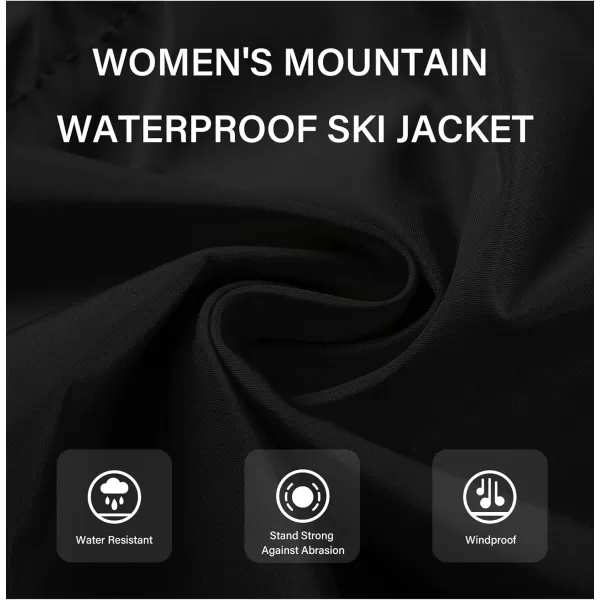 Bellivera Women Outdoor Windbreaker Ski Jacket Spring and Winter Fashion Warm Padding Snow Mountain Coat with Hood