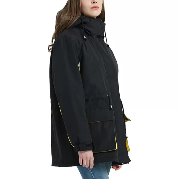 Bellivera Women Outdoor Windbreaker Ski Jacket Spring and Winter Fashion Warm Padding Snow Mountain Coat with Hood
