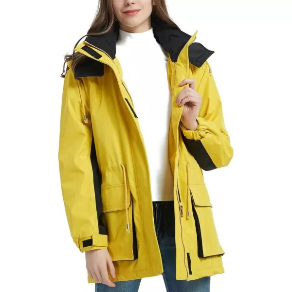 Bellivera Women Outdoor Windbreaker Ski Jacket Spring and Winter Fashion Warm Padding Snow Mountain Coat with Hood