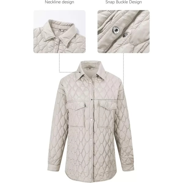 Bellivera Women Quilted Lightweight Coat Puffer Padded Spring Short Button Jacket