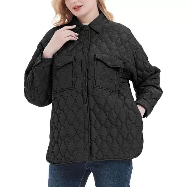 Bellivera Women Quilted Lightweight Coat Puffer Padded Spring Short Button Jacket